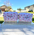 Pink Floral Makeup Bag