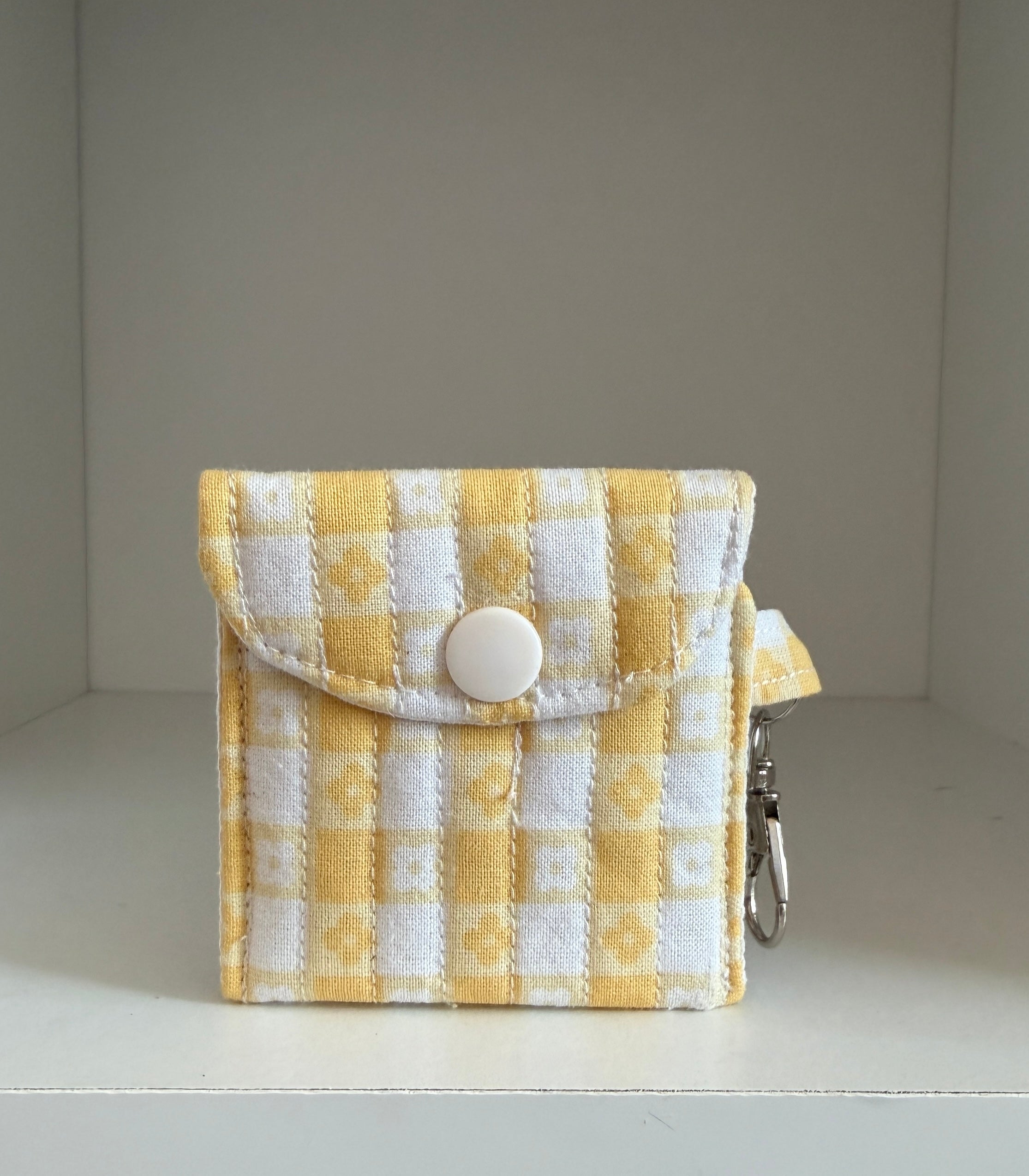 Yellow gingham AirPods Case
