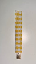 Yellow gingham Fabric Bookmark