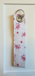 Pink Floral Key wristlet