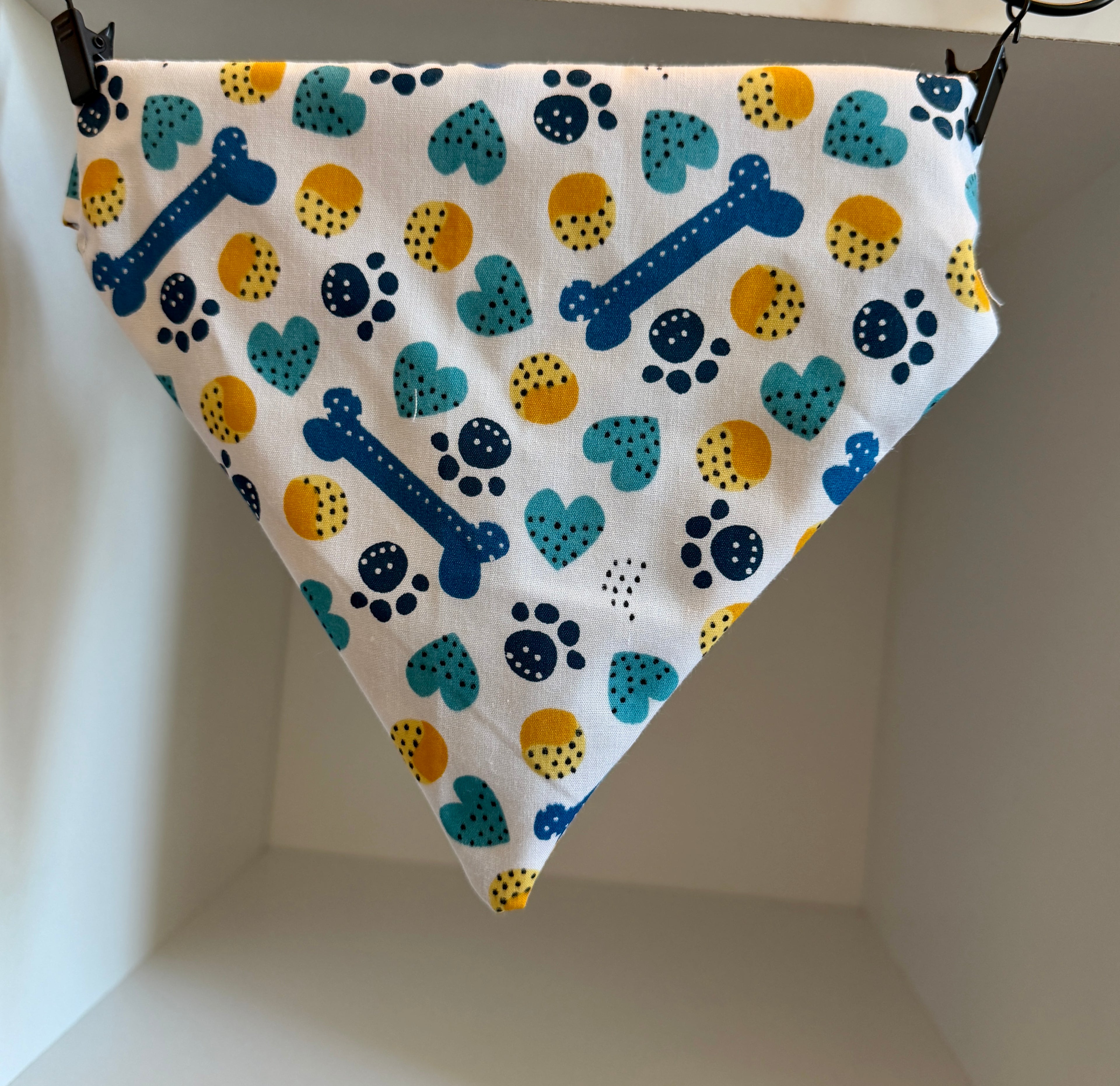 Blue Paw Print Bandana