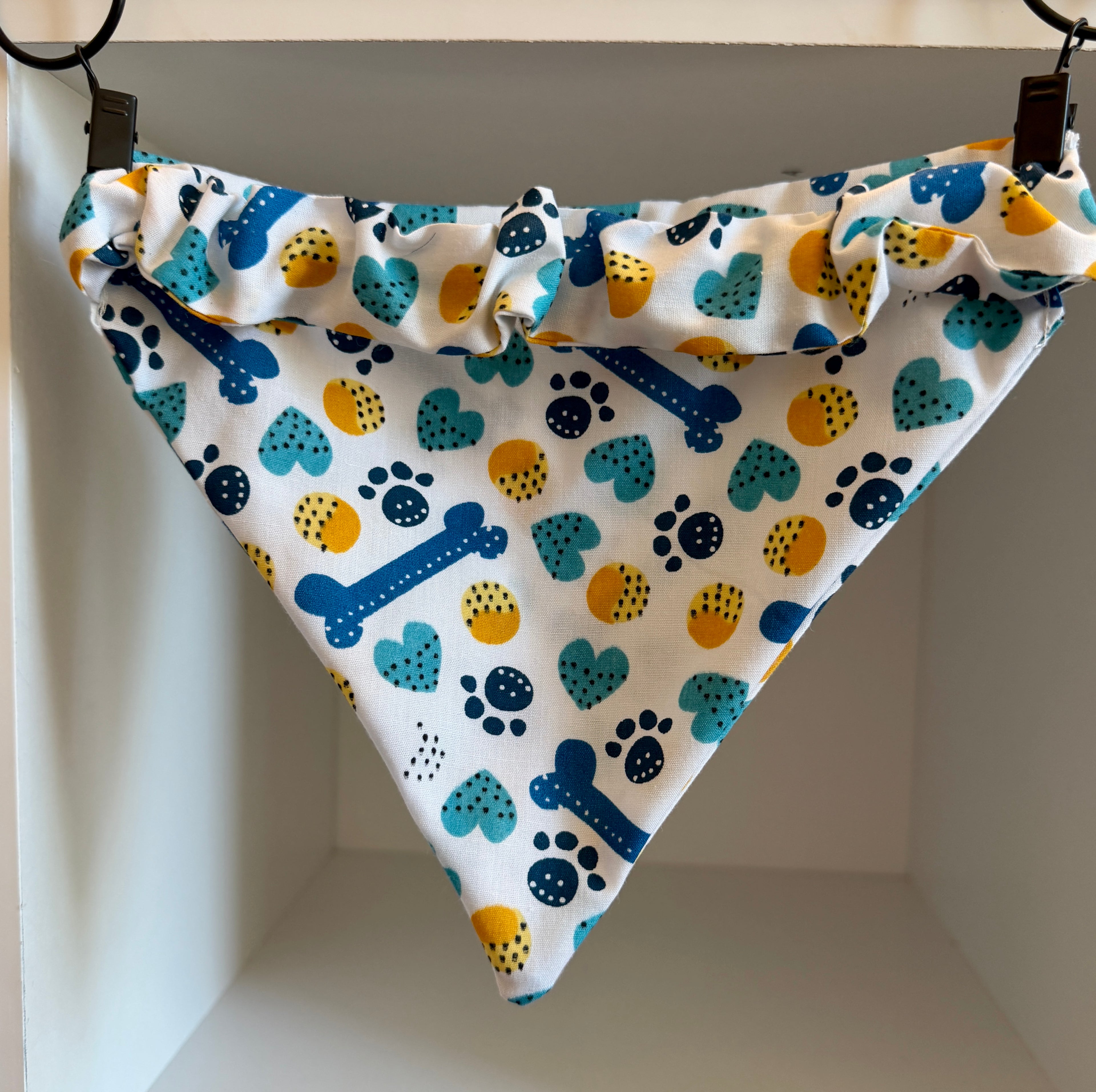 Blue Paw Print Bandana