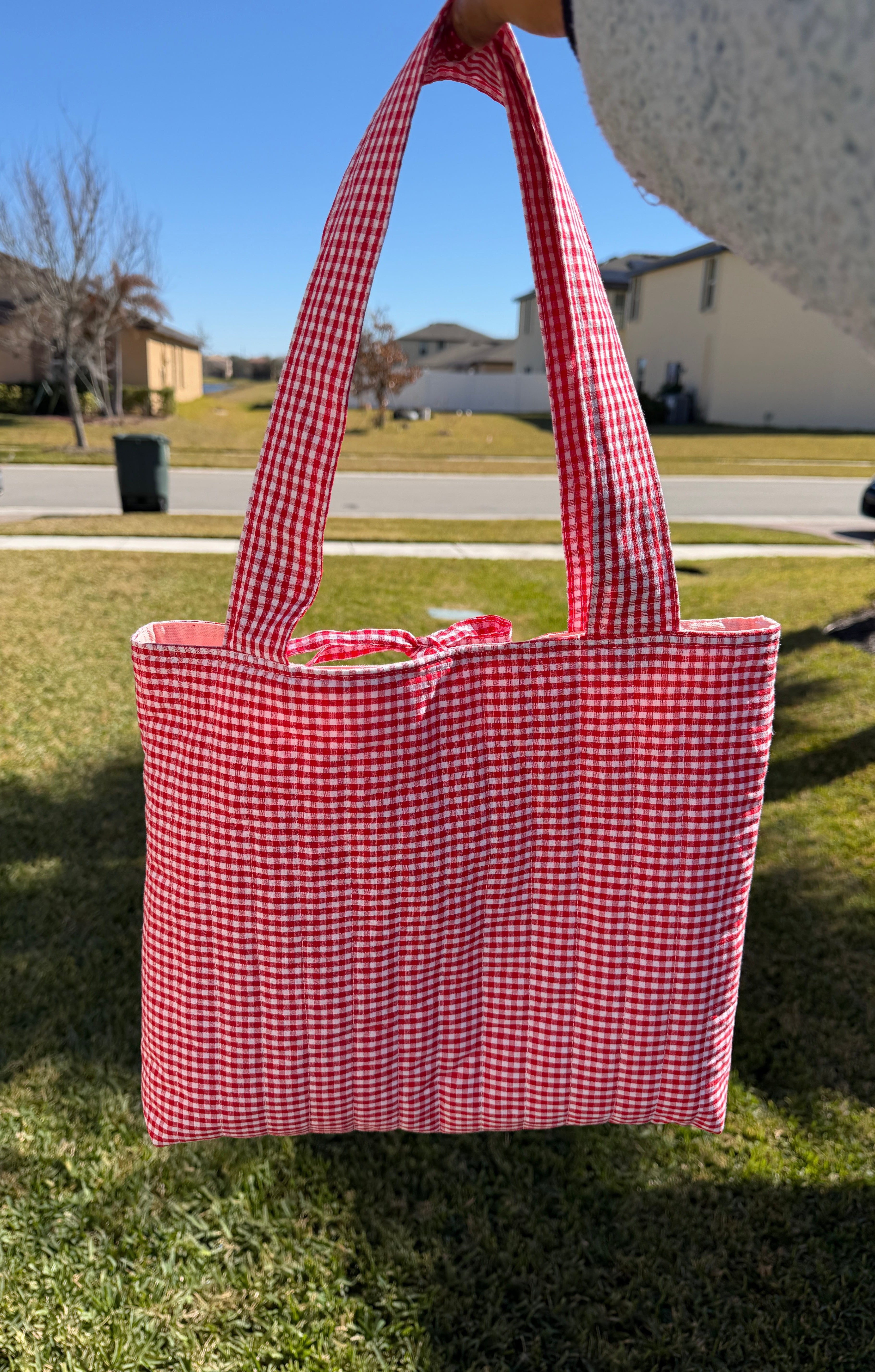 Red Gingham Tote